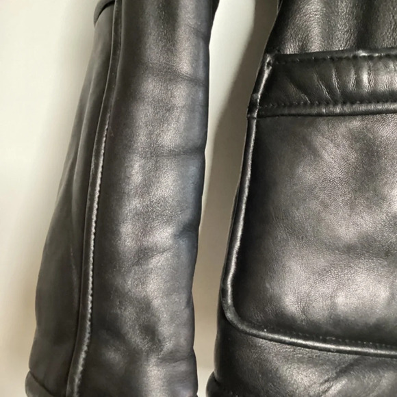 COPY - Hurricane Hawkins Heavy Duty Black Leather Jacket Size Large - Aviation - Picture 10 of 16